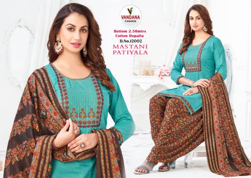 Mastani Patiyala 12 By Vandana Printed Cotton Dress Material Catalog